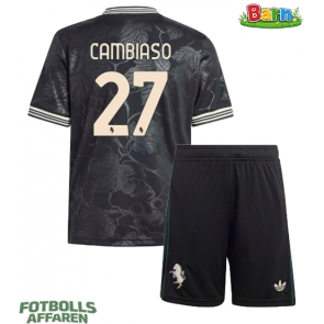 Juventus Andrea Cambiaso #27 Tredjeställ Barn 2025-26 Kortärmad (+ Korta byxor)